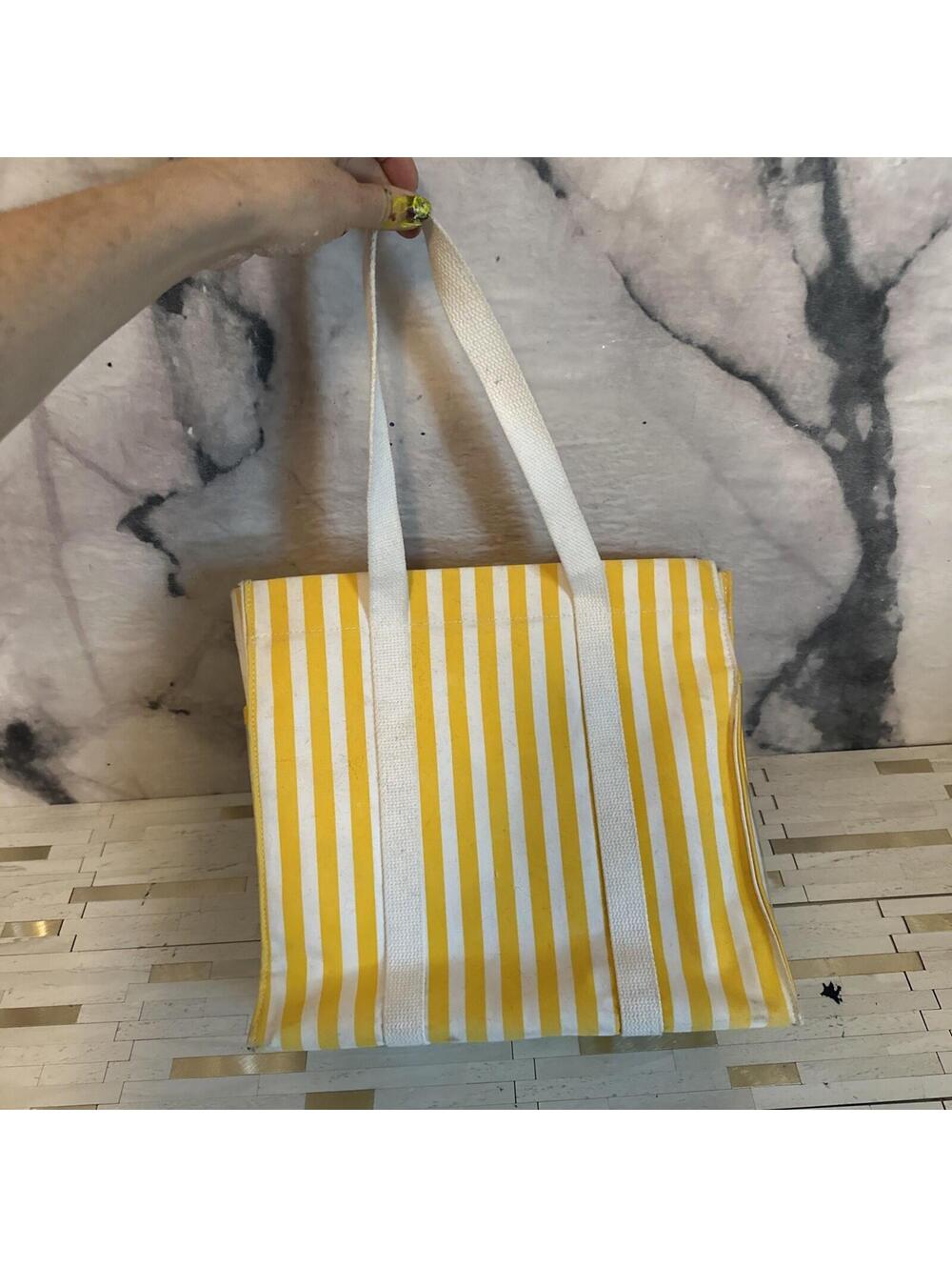 Giorgio Beverly Hills Canvas Vintage Striped Tote Bag - Picture 4 of 15